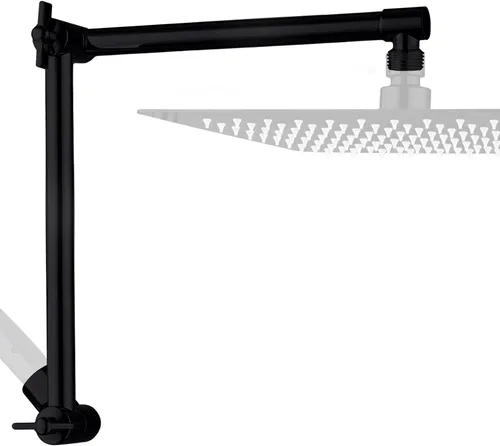 Vista 7 de G-Promise Brazo de Extensión para Cabezal de Ducha de 13 Pulgadas, Extensor de Latón Macizo Ajustable en Altura y Ángulo, Eleva o Baja la Ducha