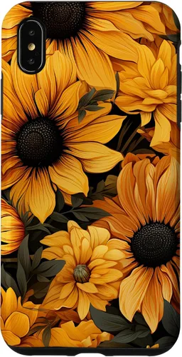Vista 10 de iPhone 14 Flores de girasol hermoso floral amarillo patrón patrón caso