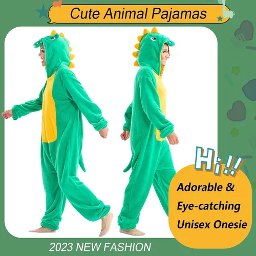 Vista 3 de Pijama unisex de animal para adultos, para Halloween, cosplay, mujeres, niñas, hombres y niños, ropa de dormir para el hogar