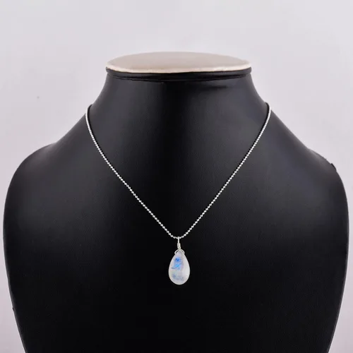 Vista 5 de Natural MultiColor Gemstone Dainty Pendant Necklace for Women