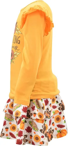 Vista 79 de Unique Baby Girls 2pc Skirt Set Outfit Long Sleeve Top with Skirt