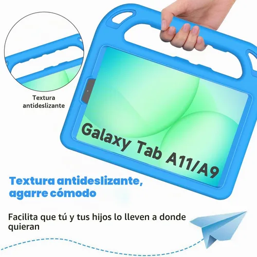 Vista 4 de BMOUO Funda infantil para Samsung Galaxy Tab A11 de 8.7 pulgadas 2025/A9 8.7 pulgadas 2023 /Tab A7 Lite de 8.7 pulgadas 2021 con protector de Azul