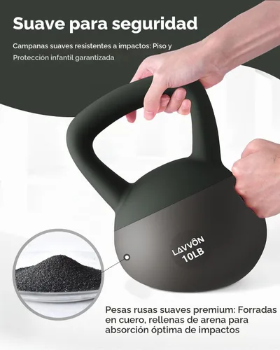 Vista 2 de Soft Kettlebell - Cushioned Impact-Resistant Base and Anti-Slip