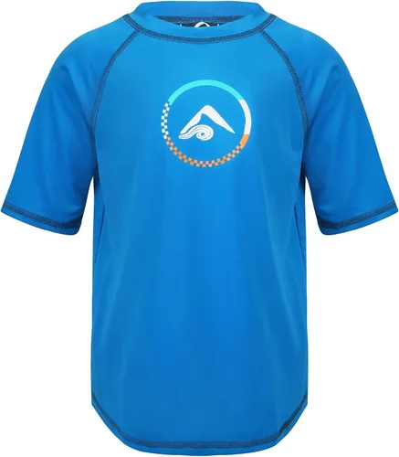Vista 28 de Kanu Surf Boys Haywire UPF 50+ Sun Protective Rashguard Swim Shirt Estrellas Alaska Blue
