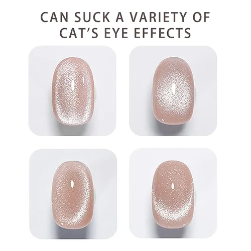 Vista 5 de Polvo cromado para uñas de ojo de gato, polvo cromado para esmalte de uñas de gel, pigmento de efecto ojo de gato plateado para decoración de diseño