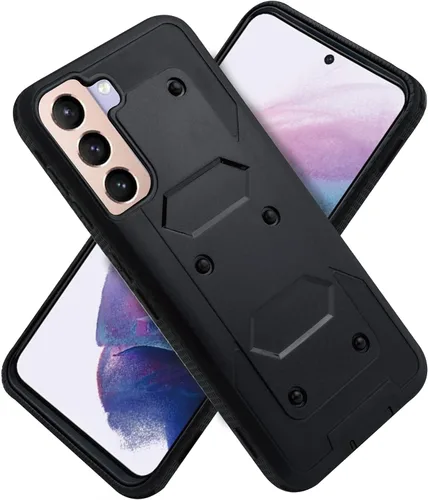 Vista 8 de Para Samsung Galaxy S21 6.2 pulgadas 2021, con clip para cinturón, funda resistente de cuerpo completo, protector de pantalla integrado, funda