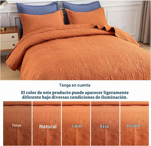 Vista 8 de SheRest - Juego de colcha individual - colcha de cama suave y transpirable, colcha con relieve de estilo moderno, colcha de microfibra ligera