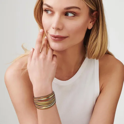 Vista 3 de Long tiantian Pulseras apilables para mujer, pulseras de cuero para mujer, joyería occidental para mujer