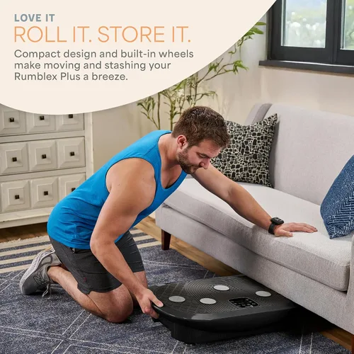 Vista 7 de Lifepro 4D Vibration Plate Exercise Machine — Triple Motor, 7 Presets, 60 Speeds Rumblex Plus/Pro Vibrating Platform with Wrist Remote — Whole Body