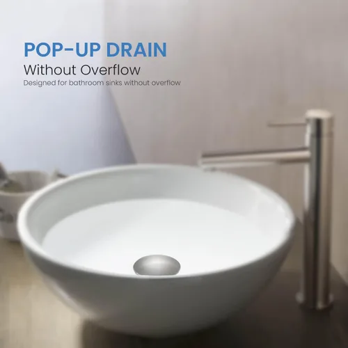 Vista 2 de KIBI Tapón de drenaje desplegable para lavabo de baño sin desbordamiento Diseño de cubierta completa de drenaje de tocador Construcción duradera