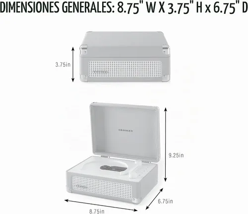 Vista 17 de Crosley CR3505DP-WF Reproductor de CD Cruiser, granja blanca Casa de campo blanca