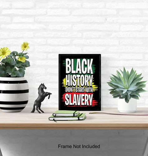 Vista 5 de Black History - Arte de pared afroamericano para hombres y mujeres, regalos afroamericanos, orgullo negro, cultura histórica BLM, bandera afro BLM
