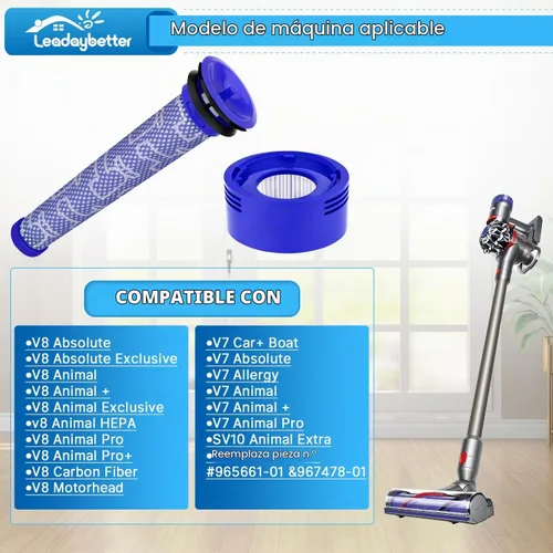 Vista 2 de V8 - Filtro de repuesto para aspiradora inalámbrica Dyson V7 V8 Animal