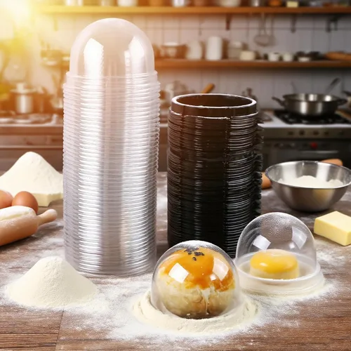 Vista 9 de EchoDone Mini cajas de plástico transparente para magdalenas, cúpula de muffins, caja de un solo contenedor, cajas de regalo de boda, cumpleaños