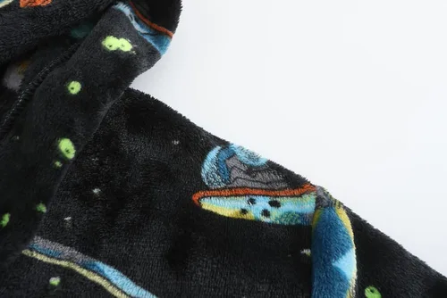 Vista 116 de E.W Apparel Bata de baño de forro polar con capucha para niños, bata suave y mullida para niños pequeños