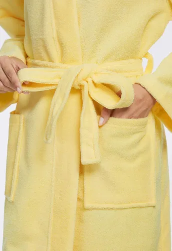 Vista 5 de Kniffi Bata de baño tipo kimono para mujer, bata de tela de rizo hasta la rodilla