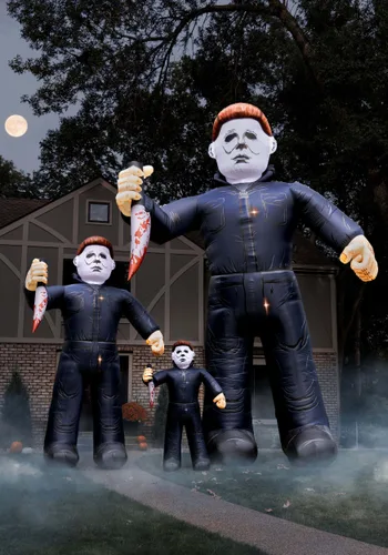 Vista 2 de Decoración Inflable de Halloween Michael Myers de 8 pies Multicolor