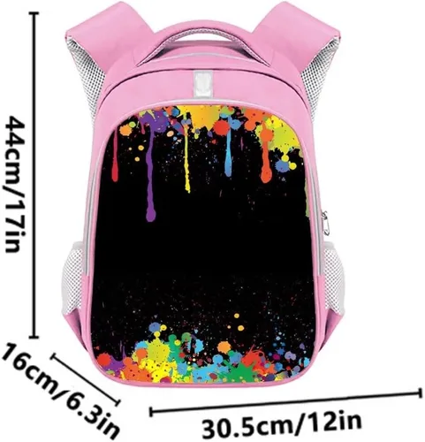 Vista 5 de Linda mochila ajustable bolsa de hombro de gran capacidad doble capa bolsa de viaje Daypack School, C1