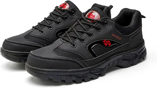 Vista 5 de VKVWIV Zapatos de senderismo anchos para hombre, impermeables, antideslizantes, transpirables, para exteriores, senderismo, senderismo, trabajo al