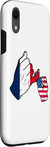 Vista 3 de iPhone XR Parent and child France USA family Case