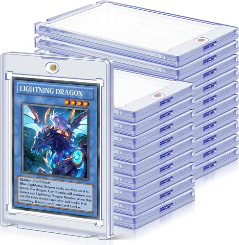 Vista 10 de Portatarjetas magnéticos de 5 unidades para tarjetas intercambiables, fundas rígidas de 35 pt que se ajustan a tarjetas MTG, tarjetas estándar