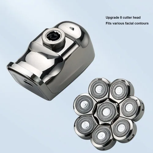 Vista 5 de Afeitadoras de cabeza para hombres calvos, 6 en 1, máquina de afeitar eléctrica 8D para hombres, máquina de afeitar para hombres, máquina de afeitar