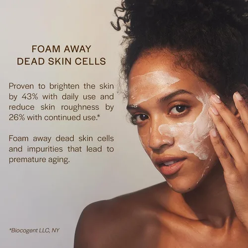 Vista 4 de CHROMAT Detox Face Wash - 3.0 fl oz - El mejor limpiador facial antienvejecimiento para piel madura - Limpiador péptido exfoliante suave con aceites