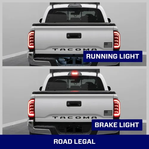 Vista 8 de Form Lighting Luces traseras LED secuenciales compatibles con Toyota, Tacoma 2016-2023, rojo (par)
