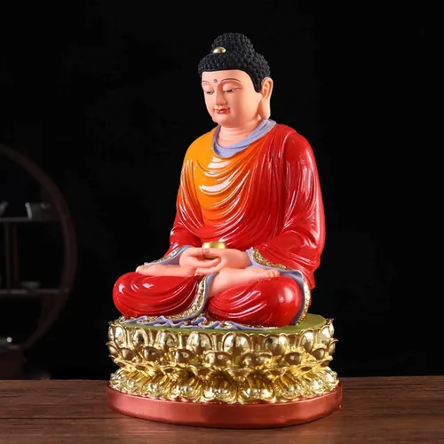 Vista 5 de UNNS Decoración decorativa de oficina de ídolo de Buda en meditación, decoración de Feng Shui, atractiva decoración de Buda sereno para tu hogar u