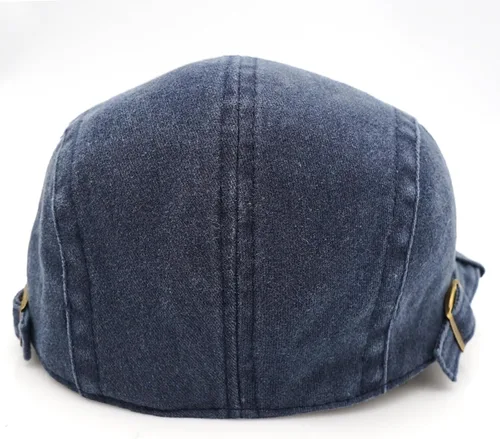 Vista 3 de Gorra vaquera de algodón ajustable unisex Azul marino