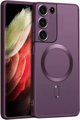Vista 2 de Funda para Samsung S22 Plus con lente de cobertura completa, protección resistente, compatible con carga inalámbrica, contraportada morada