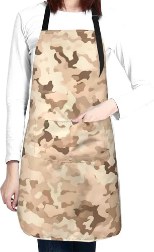 Vista 16 de Perinsto Waterproof Apron with 2 Pockets Kitchen Chef Aprons Bibs for Cooking Baking
