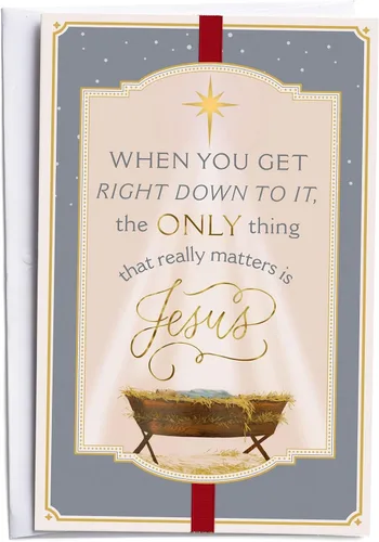 Vista 4 de DaySpring - Lo único que realmente importa es Jesús - 50 tarjetas y sobres de Navidad a granel, NIV (J9693), multicolor