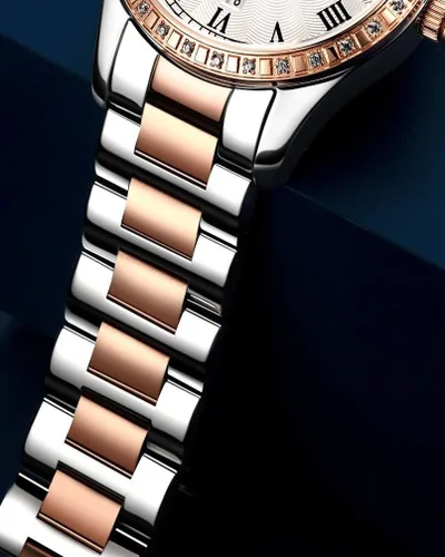 Vista 32 de Reloj mecánico automático para mujer Carnival con banda de acero inoxidable