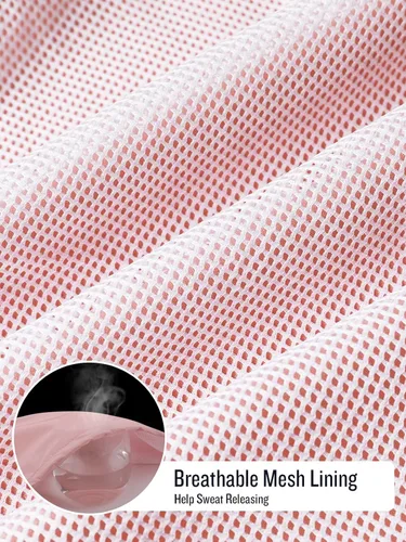 Vista 4 de SaphiRose Chaqueta ligera para lluvia para mujer, impermeable, transpirable, rompevientos con capucha y plegable, Rosado