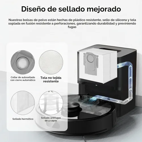 Vista 8 de Piezas de repuesto para aspiradora robot Roborock Q7 M5/M5+, Q7 L5/L5+ Q7M5-19Pcs Kit - Negro