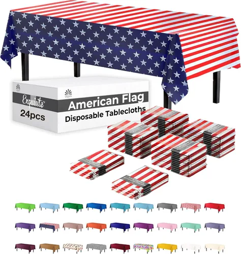 Vista 8 de Party Solids Mantel rectangular de plástico color azul aguamarina, 54 x 108 pulgadas, paquete de 24