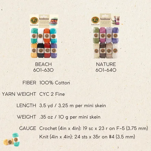 Vista 7 de Lion Brand Yarn Paquete de hilo BonBons Brights