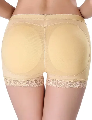 Vista 2 de Levantador de glúteos, almohadillas para realzar la cadera, ropa interior moldeadora de encaje acolchado de control bragas moldeadoras de glúteos