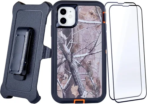 Vista 8 de Funda para iPhone 11 (6.1 pulgadas) con 2 protectores de pantalla Resistente cuerpo completo de grado militar protección contra caídas Funda