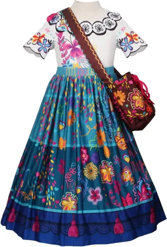 Vista 2 de Vestido de princesa para niñas vestido de baile con accesorios para Halloween disfraz de cosplay