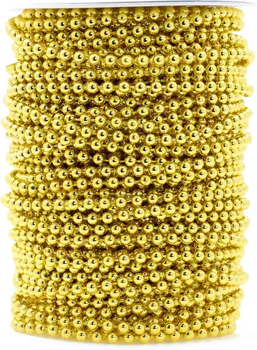 Vista 12 de Mandala Crafts Rollo de cadena de perlas negras de 0.157 pulgadas (0.157 in), guirnalda de perlas de 44 yardas para decoración de bodas, arreglos