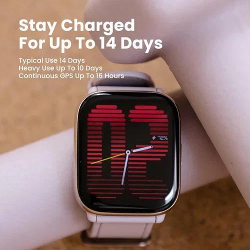 Vista 8 de Amazfit Active Reloj de 1.65 pulgadas, con IA de fitness y entrenador de sueño y GPS, compatible con Alexa, llamadas y música Bluetooth, batería: 14