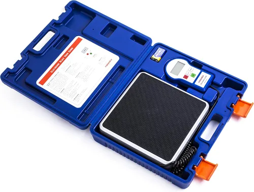 Vista 3 de escala de carga electrónica de refrigerante digital de 220 libras para HVAC y auto AC con funda portátil y pantalla LCD, funciona con R134a y R410a