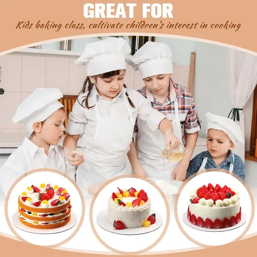 Vista 5 de Potchen - Juego de 50 tableros redondos para tartas, base de cartón circular, 6 pulgadas Oil-proof Disposable for Baking Pizza Birthday Wedding