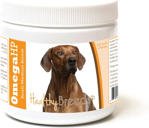 Vista 101 de Healthy Breeds Affenpinscher Omega HP - Masticables suaves para piel y pelaje, 60