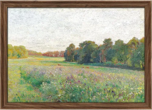 Vista 115 de MUDECOR Lienzo enmarcado prémium para pared, pinos nevados en bosque de invierno, ilustraciones modernas, arte contemporáneo, escénico, divertido