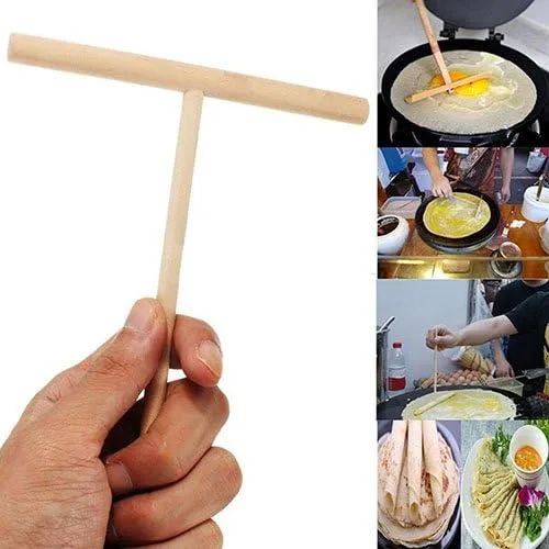 Vista 2 de wsloftyGYd Crepe Maker Pancake Masa Esparcidor de Madera Palo de Cocina Casa Kit de Herramientas DIY