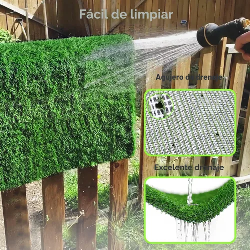 Vista 3 de Almohadilla de hierba para perros 33 x 33 pulgadas, hierba suave y realista de fuerte absorbencia para el entrenamiento de mascotas, fácil