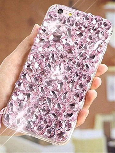 Vista 12 de Funda para Moto Z3 Play Diamonds, lujosa funda 3D hecha a mano con piedras impresionantes con diamantes de imitación para Motorola Moto Z3 Play